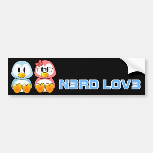Nerd Valentine: Computer Geek Leet Speak Love Bumper Sticker