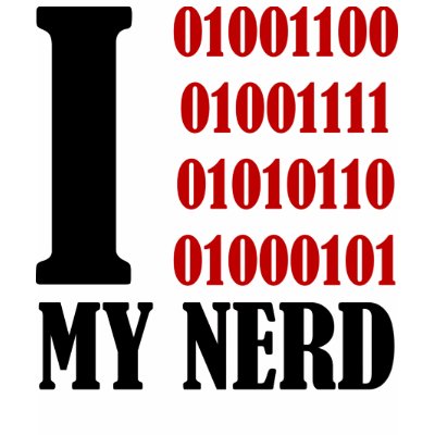 "Nerds" I [love] My Nerd Fitted Babydoll Tee Tshirts by BigSisLittleSis
