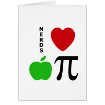 Nerds Love Apple Pie Greeting Card