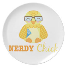 Nerdy Chick Party Plates