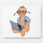 Nerdy Computer Baby Mousepad