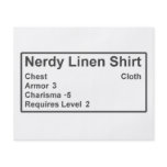 Nerdy Linen Roleplay Geek Gamer Armor Shirt Custom Flyer