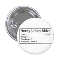 Nerdy Linen Roleplay Geek Gamer Armour Shirt Pin