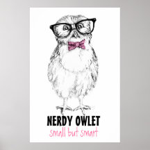 Nerdy Owlet Poster