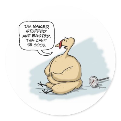 Nervous Turkey sticker by chuckink