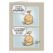 Nervous Turkey Thanksgiving Card
