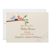 Nesting Birds - Baby Shower Invitation