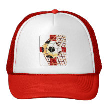 Net and ball England Soccer gifts Mesh Hats