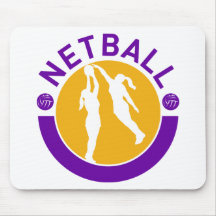 Netball player shooting blocking the shot mouse pad