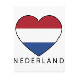 Netherland Heart with black NEDERLAND postcards