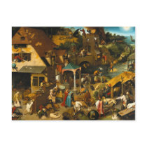 Netherlandish Proverbs by Pieter Bruegel the Elder Post Card