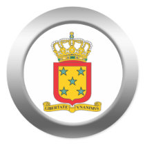 Netherlands Antilles Coat of Arms Round Sticker