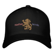 Netherlands cap Gold Lion Cap Embroidered Baseball Cap