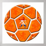 Netherlands Dutch flag Soccer ball gifts posters