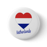 Netherlands Flag Heart buttons