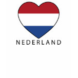 Netherlands Heart with black "NEDERLAND" t-shirts