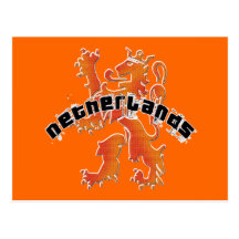 Netherlands lion logo postcard