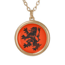 Netherlands Lion Personalized Necklace