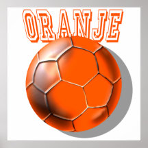 Netherlands Oranje soccer ball Voetbal love Print