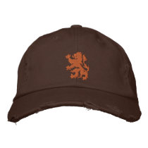 Netherlands Rampant Lion Distressed cap Baseball Cap