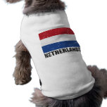 Netherlands Vintage Flag pet clothing