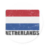 Netherlands Vintage Flag stickers