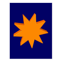 Neun Stern nine star Postkarten