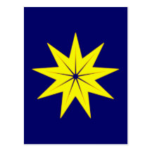 Neunzack Stern nine point star Postkarten