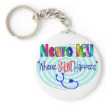 NEURO ICU "Where SHUNT Happens" keychains
