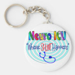 NEURO ICU "Where SHUNT Happens" Keychains