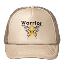 Neuroblastoma Cancer Warrior Tribal Butterfly Mesh Hat