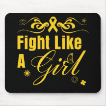 Neuroblastoma Fight Like A Girl Ornate Mousepads