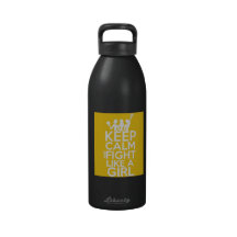Neuroblastoma Keep Calm and Fight Like a Girl Water Bottle