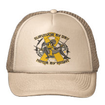 Neuroblastoma Survivor By Day Ninja By Night Mesh Hat
