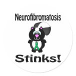 Neurofibromatosis Stinks Skunk Awareness Design Round Stickers