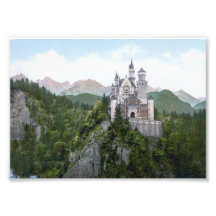 Neuschwanstein Castle Lithograph Photo