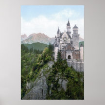 Neuschwanstein Castle Lithograph Print