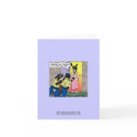 Neutered Dog Funny Cartoon Note Card