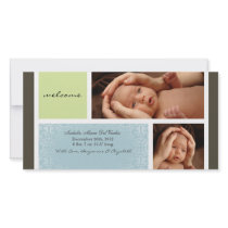 Neutral Baby Photocard Announcement Photo Cards