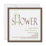 Neutral Baby Shower Invitation -Twin Babies