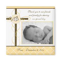 Neutral Baptism/Christening Favour - Photo Magnet