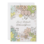 Neutral Flowers Rehearsal Dinner DIY Custom Invite
