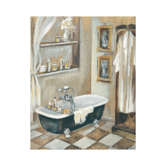 Bathroom Canvas Prints, Bathroom Wrapped Canvas Print - Zazzle UK
