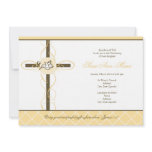Neutral Yellow Christening/Baptism Invitation