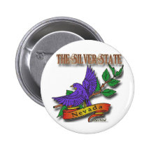 Nevada Blue Bird State Designs Button