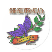 Nevada Blue Bird State Designs Stickers
