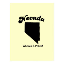 Nevada Motto - Whores and Poker Post Cards