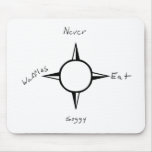 Never Eat Soggy Waffles - Compass Mouse Pad