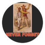 Never Forget the Shame of Slavery T-shirts Sticker
