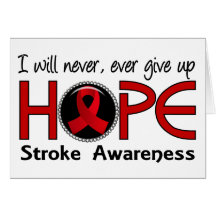 Never Give Up Hope 5 Stroke Card